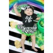 St Patrick's Day Black Baby Bodysuit Zebra Dark Green Pettiskirt & Zebra Clover Print JS4389